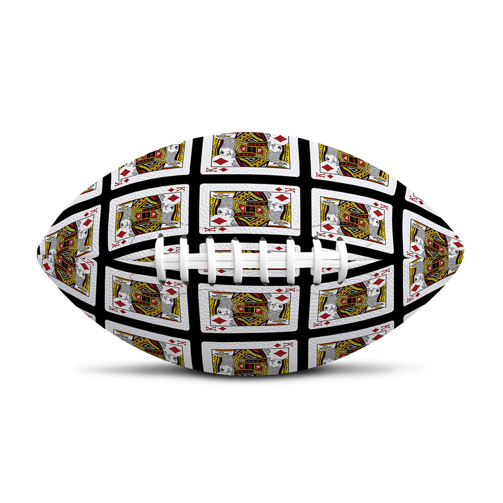 King Of Diamonds Pattern Print Rugby Ball