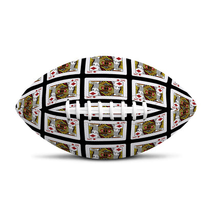 King Of Diamonds Pattern Print Rugby Ball