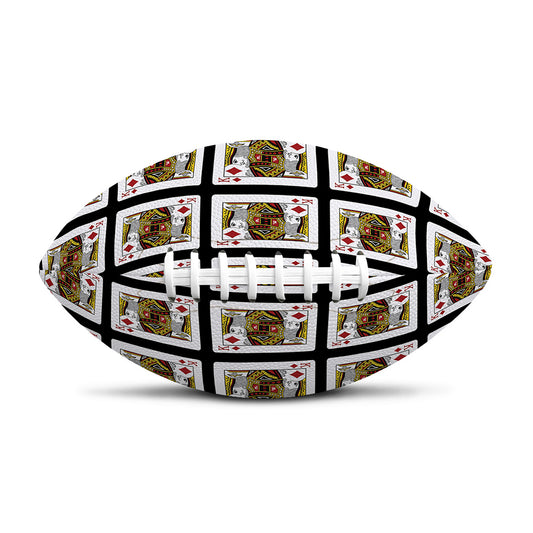 King Of Diamonds Pattern Print Rugby Ball