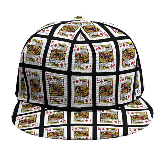 King Of Diamonds Pattern Print Snapback Cap