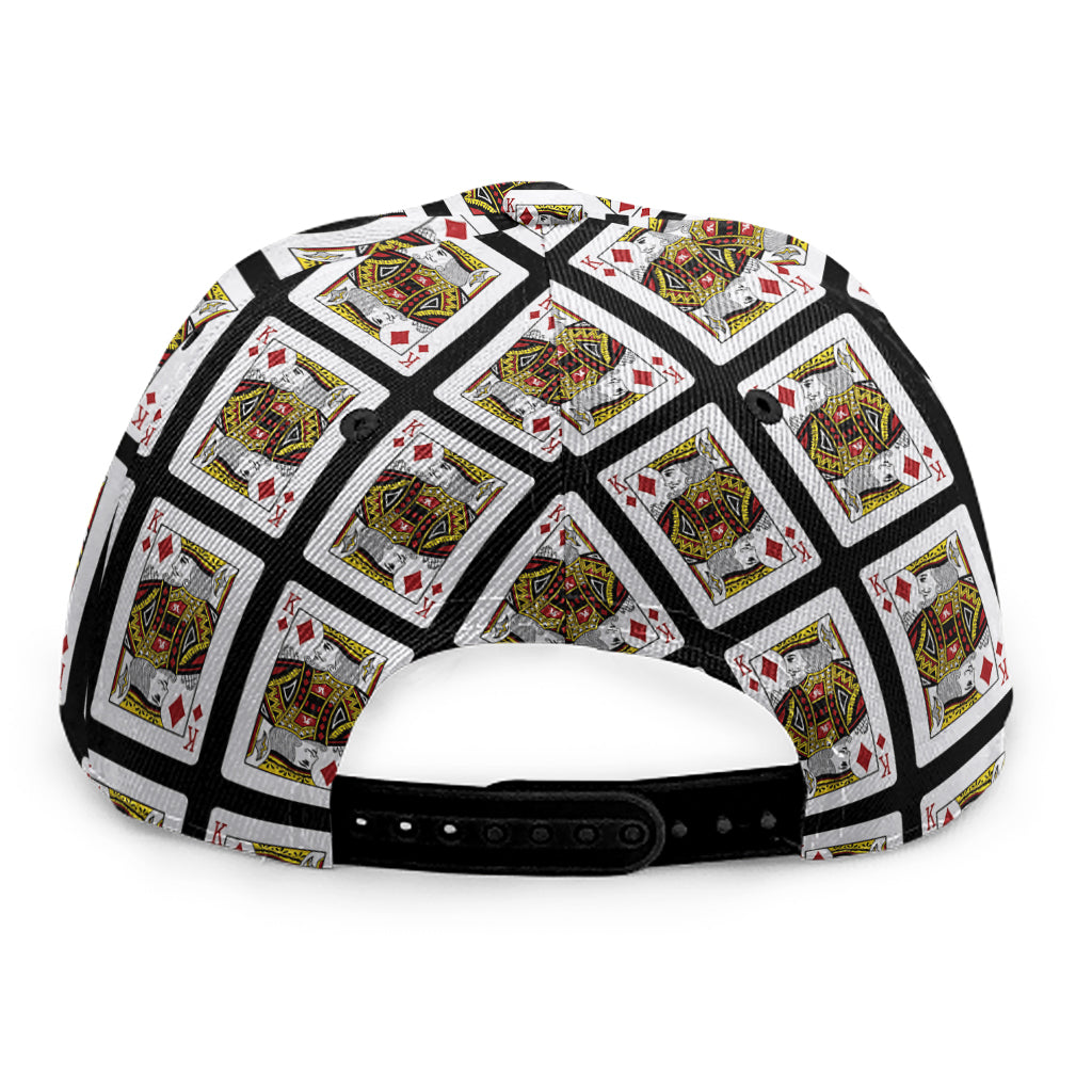 King Of Diamonds Pattern Print Snapback Cap