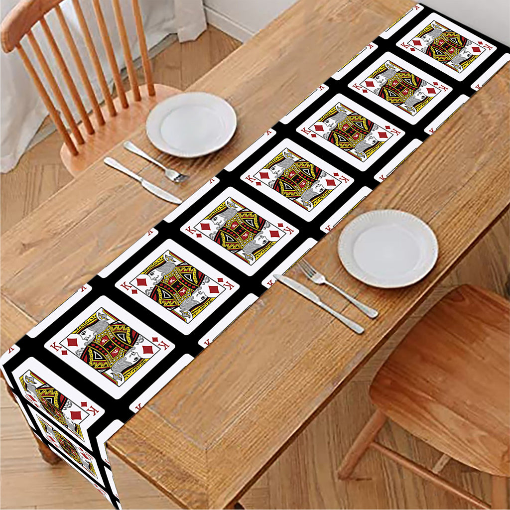 King Of Diamonds Pattern Print Table Runner