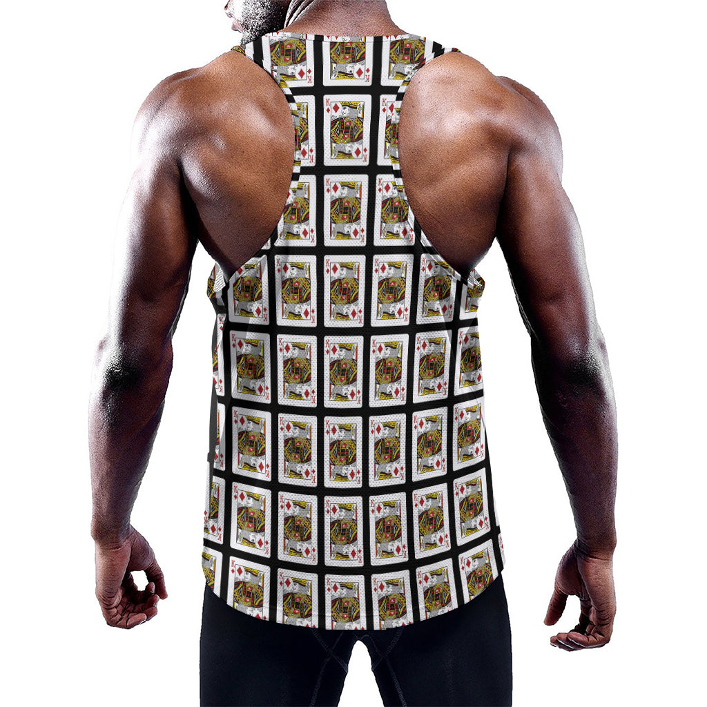 King Of Diamonds Pattern Print Training Tank Top