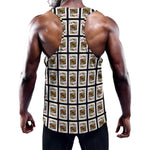 King Of Diamonds Pattern Print Training Tank Top