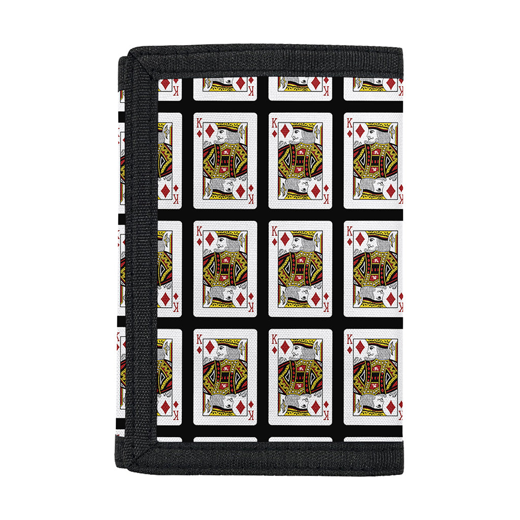 King Of Diamonds Pattern Print Trifold Wallet