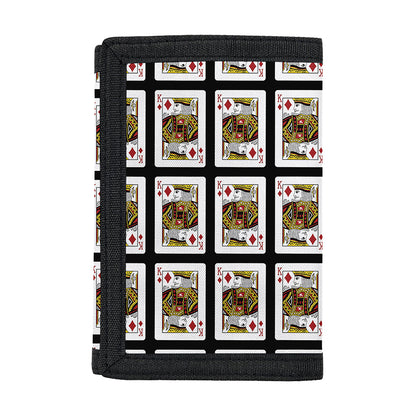 King Of Diamonds Pattern Print Trifold Wallet
