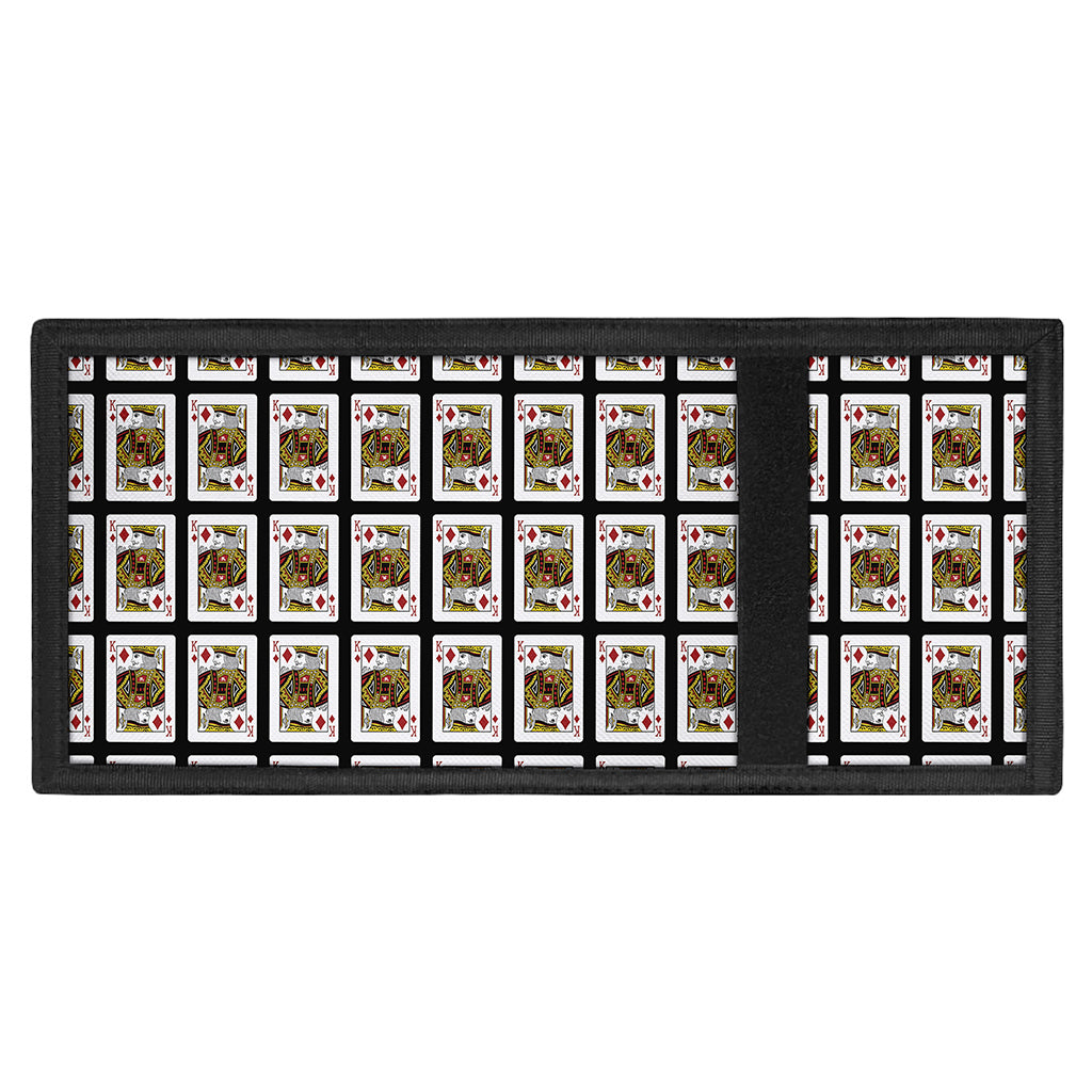 King Of Diamonds Pattern Print Trifold Wallet