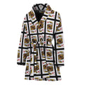 King Of Diamonds Pattern Print Women's Bathrobe