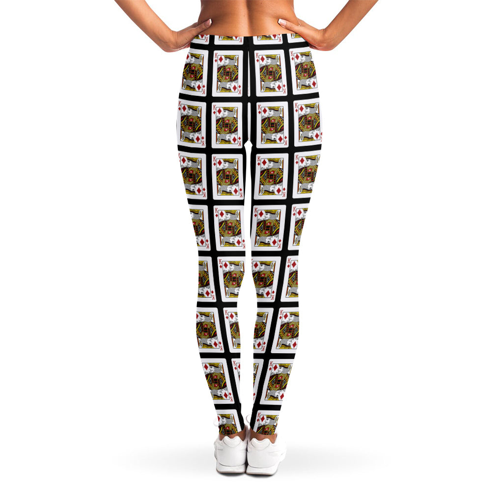 King Of Diamonds Pattern Print Women's Leggings