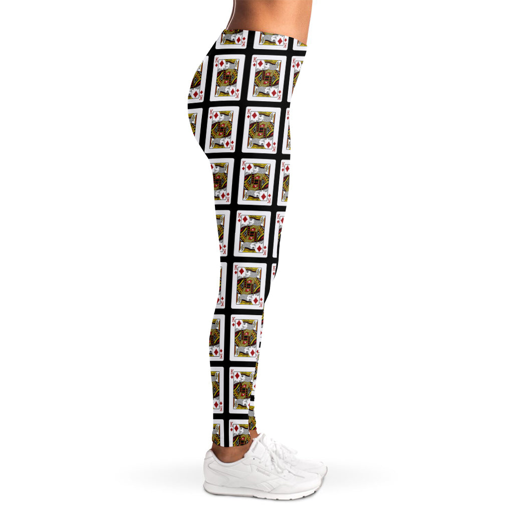 King Of Diamonds Pattern Print Women's Leggings