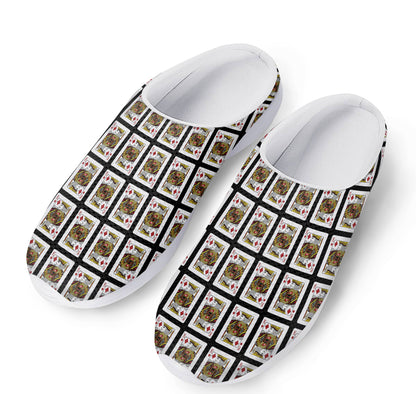 King Of Diamonds Playing Card Pattern Print Mesh Casual Shoes