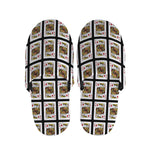 King Of Diamonds Playing Card Pattern Print Slippers