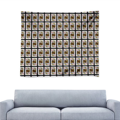 King Of Diamonds Playing Card Pattern Print Tapestry