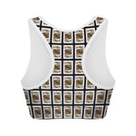 King Of Diamonds Playing Card Pattern Print Women's Sports Bra