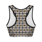 King Of Diamonds Playing Card Pattern Print Women's Sports Bra