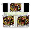 King Of Diamonds Playing Card Print 3 Piece Kitchen Curtains