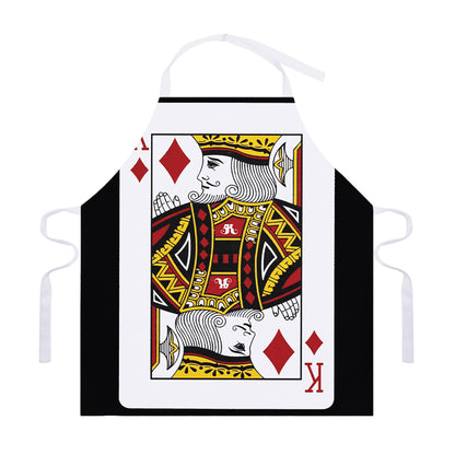 King Of Diamonds Playing Card Print Adjustable Apron