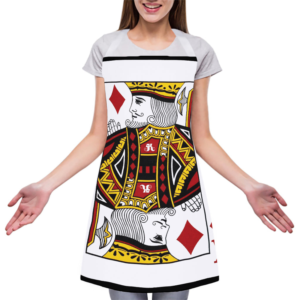 King Of Diamonds Playing Card Print Adjustable Apron