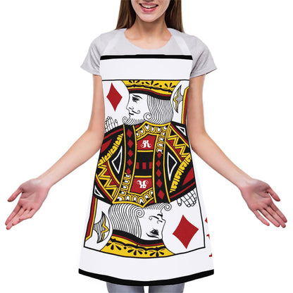 King Of Diamonds Playing Card Print Adjustable Apron
