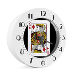 King Of Diamonds Playing Card Print Alarm Clock