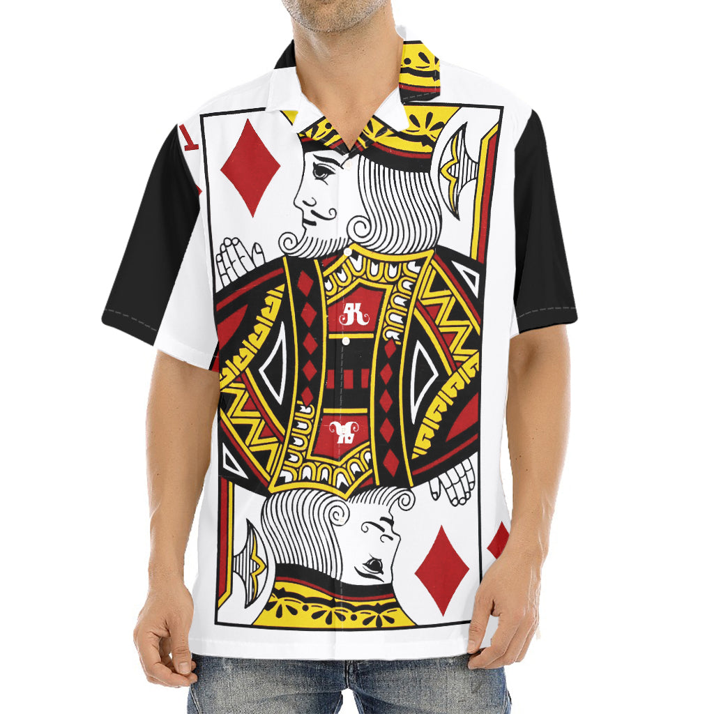King Of Diamonds Playing Card Print Aloha Shirt