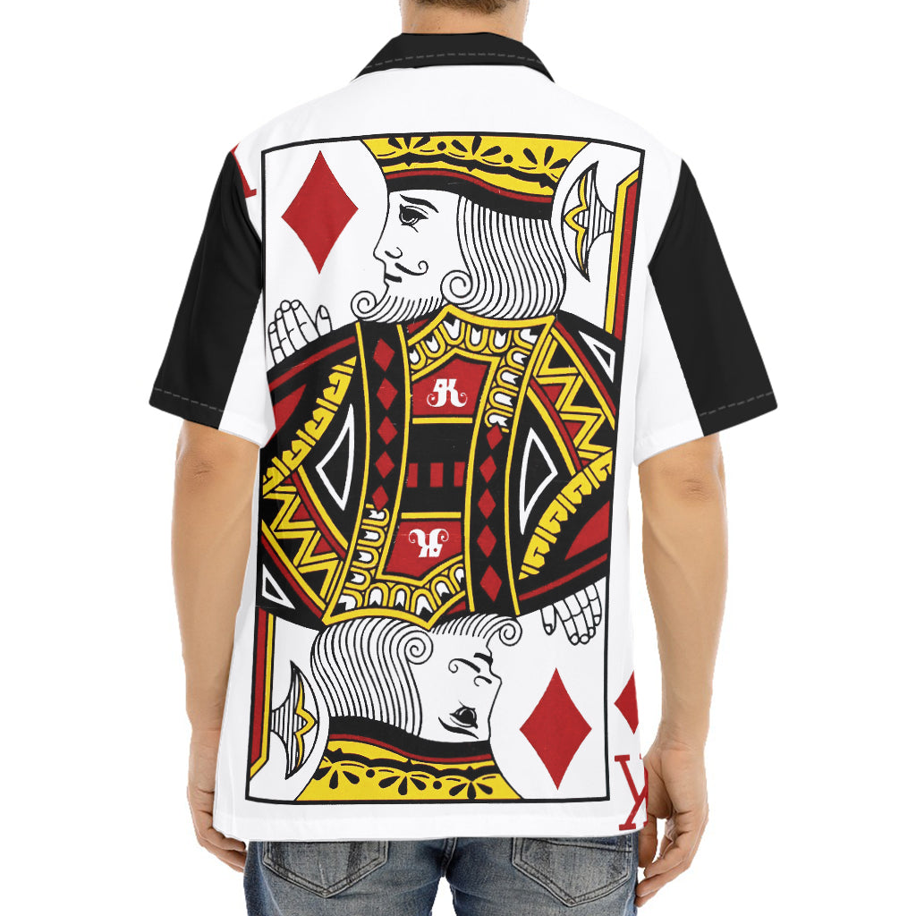 King Of Diamonds Playing Card Print Aloha Shirt