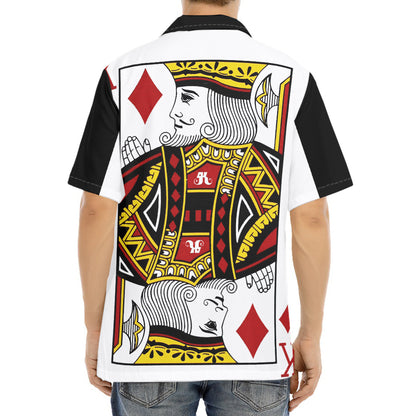 King Of Diamonds Playing Card Print Aloha Shirt