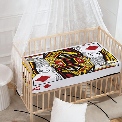King Of Diamonds Playing Card Print Baby Crib Sheet
