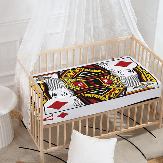 King Of Diamonds Playing Card Print Baby Crib Sheet