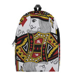 King Of Diamonds Playing Card Print Backpack