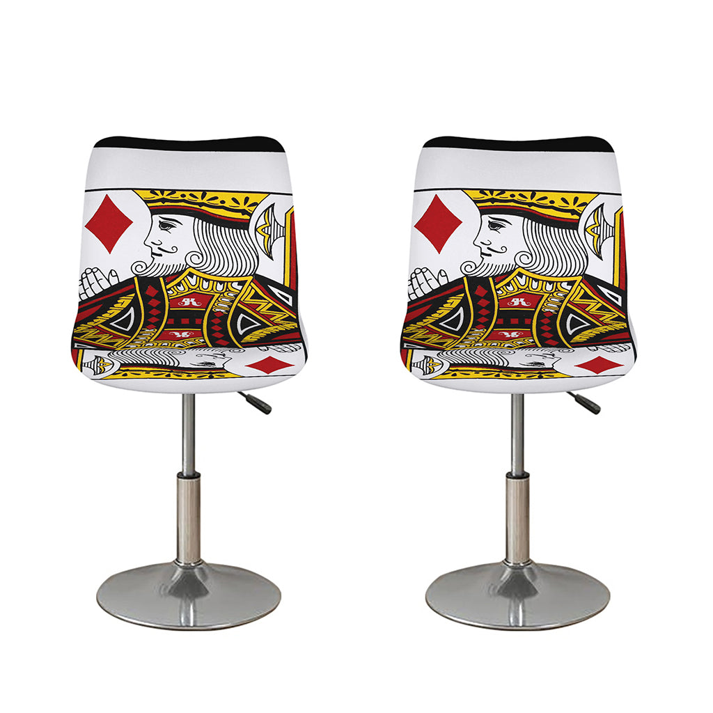 King Of Diamonds Playing Card Print Bar Stool Covers