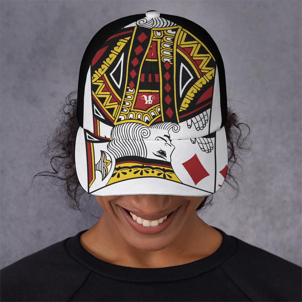 King Of Diamonds Playing Card Print Baseball Cap