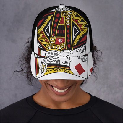 King Of Diamonds Playing Card Print Baseball Cap