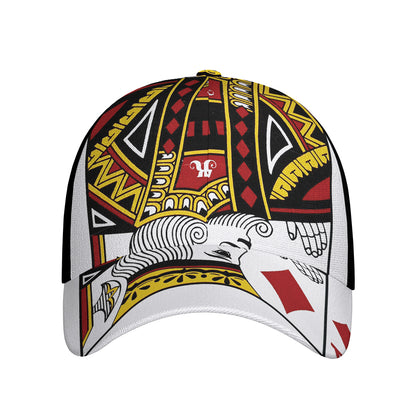 King Of Diamonds Playing Card Print Baseball Cap