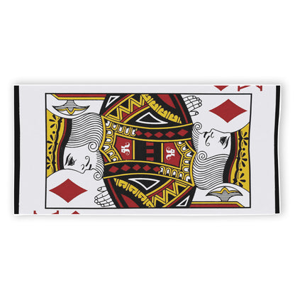 King Of Diamonds Playing Card Print Beach Towel