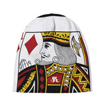 King Of Diamonds Playing Card Print Beanie