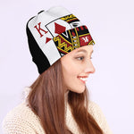 King Of Diamonds Playing Card Print Beanie