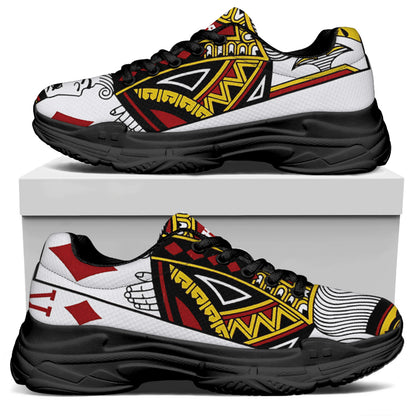 King Of Diamonds Playing Card Print Black Chunky Shoes