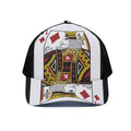 King Of Diamonds Playing Card Print Black Mesh Trucker Hat