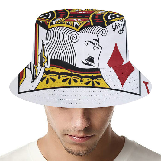 King Of Diamonds Playing Card Print Bucket Hat