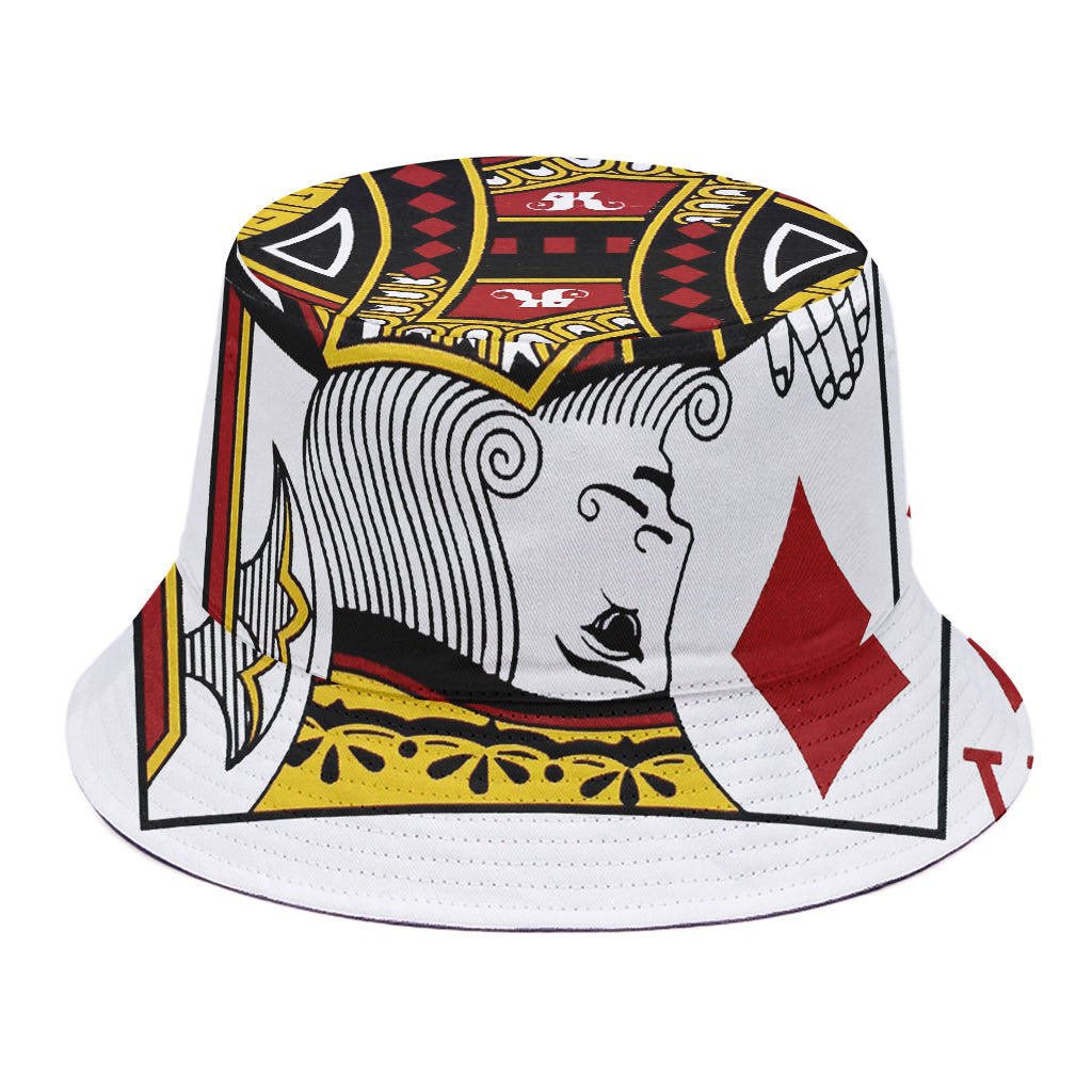 King Of Diamonds Playing Card Print Bucket Hat