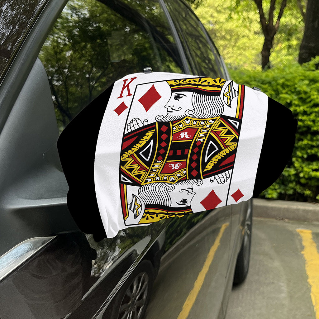 King Of Diamonds Playing Card Print Car Side Mirror Covers