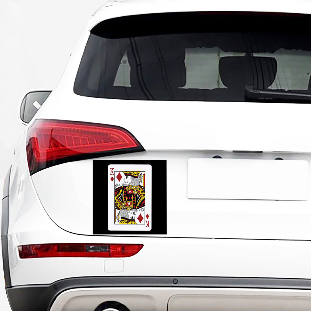 King Of Diamonds Playing Card Print Car Sticker