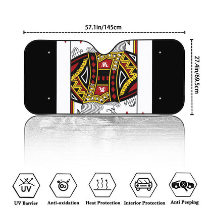 King Of Diamonds Playing Card Print Car Windshield Sun Shade