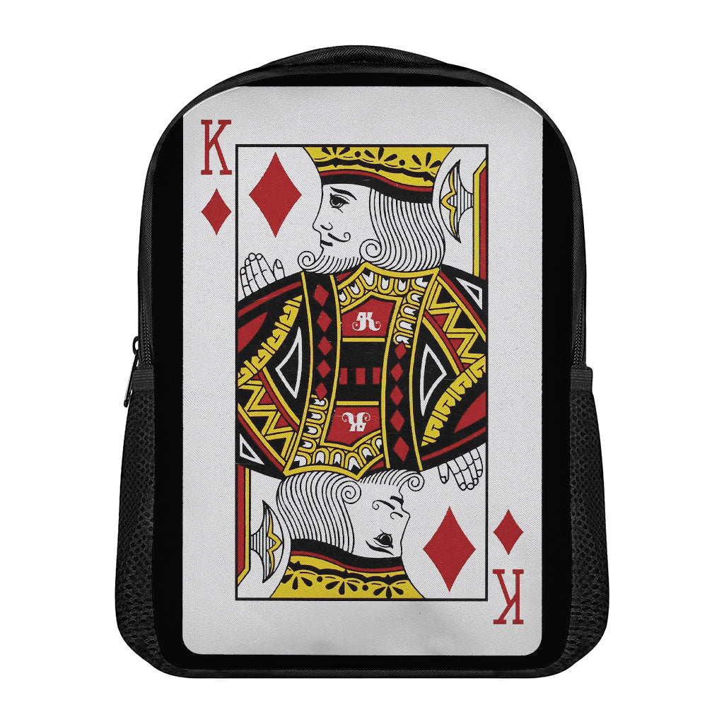 King Of Diamonds Playing Card Print Casual Backpack