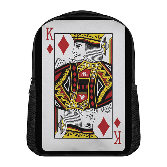 King Of Diamonds Playing Card Print Casual Backpack