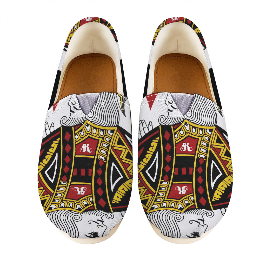 King Of Diamonds Playing Card Print Casual Shoes