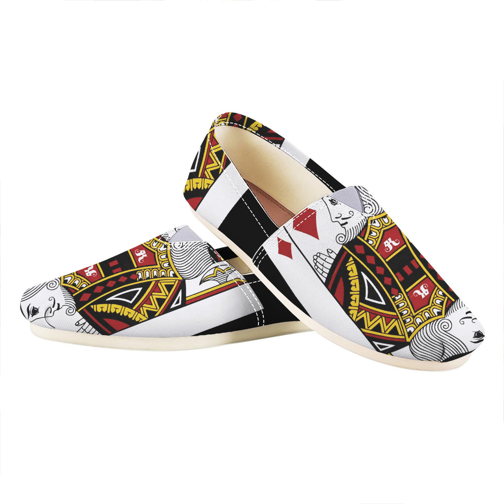 King Of Diamonds Playing Card Print Casual Shoes