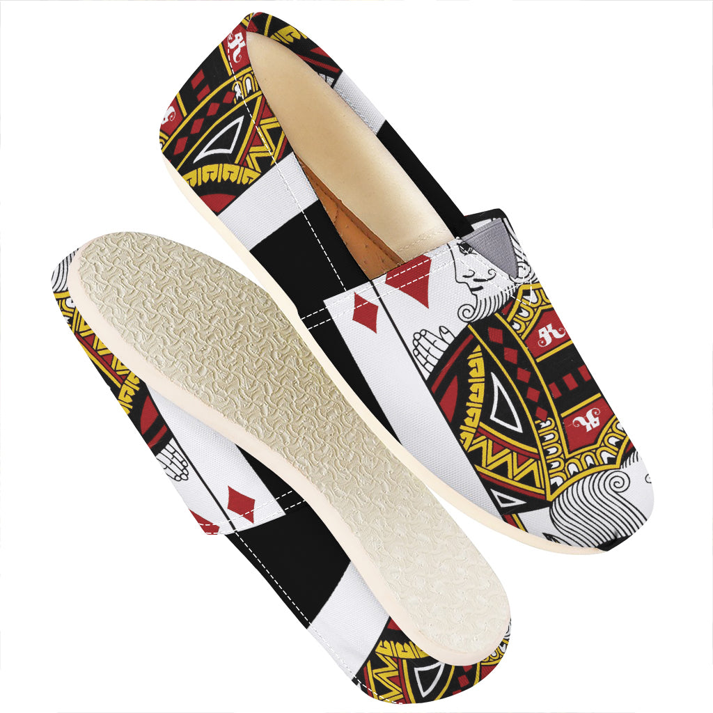 King Of Diamonds Playing Card Print Casual Shoes