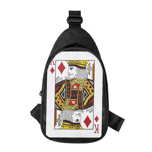 King Of Diamonds Playing Card Print Chest Bag